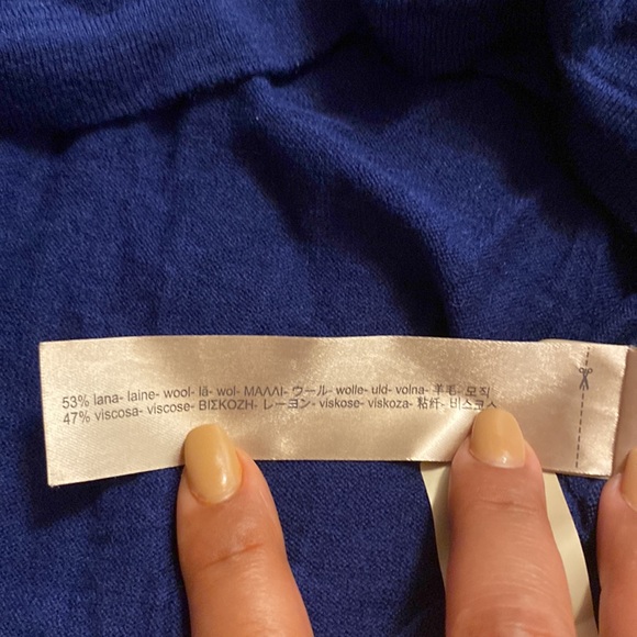 Massimo Dutti, Navy blue Wool blend sweater, XS, NWT $50 - Picture 6 of 6